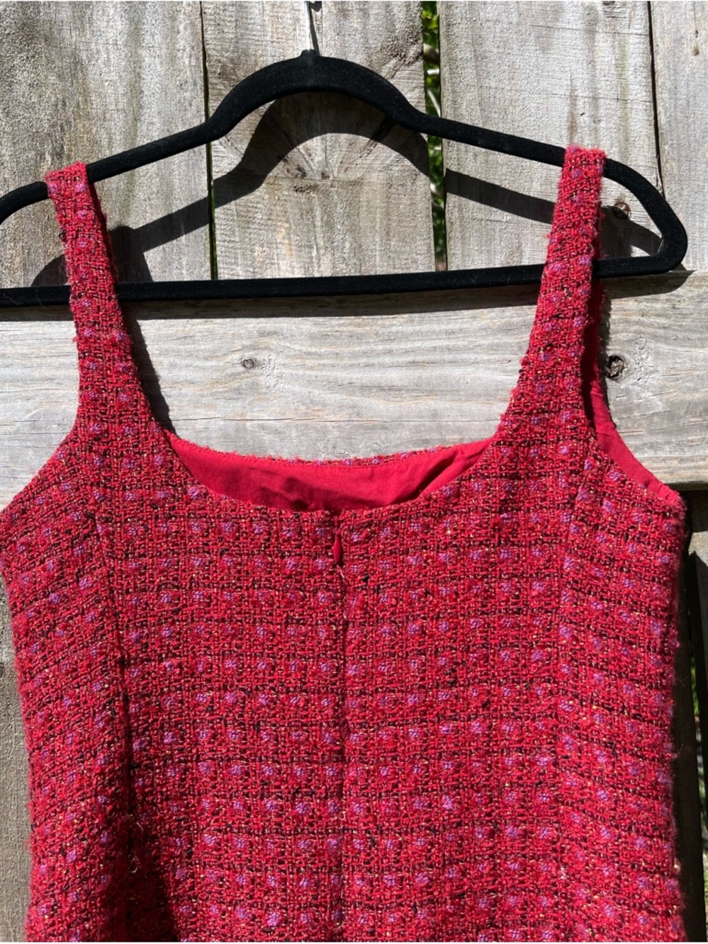 Amanda Uprichard Red Tweed Mini Dress - Picture 7 of 10